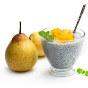 Chiapudding met peer en kokos
